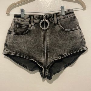 Alessandra Rich Embellished Hot Shorts